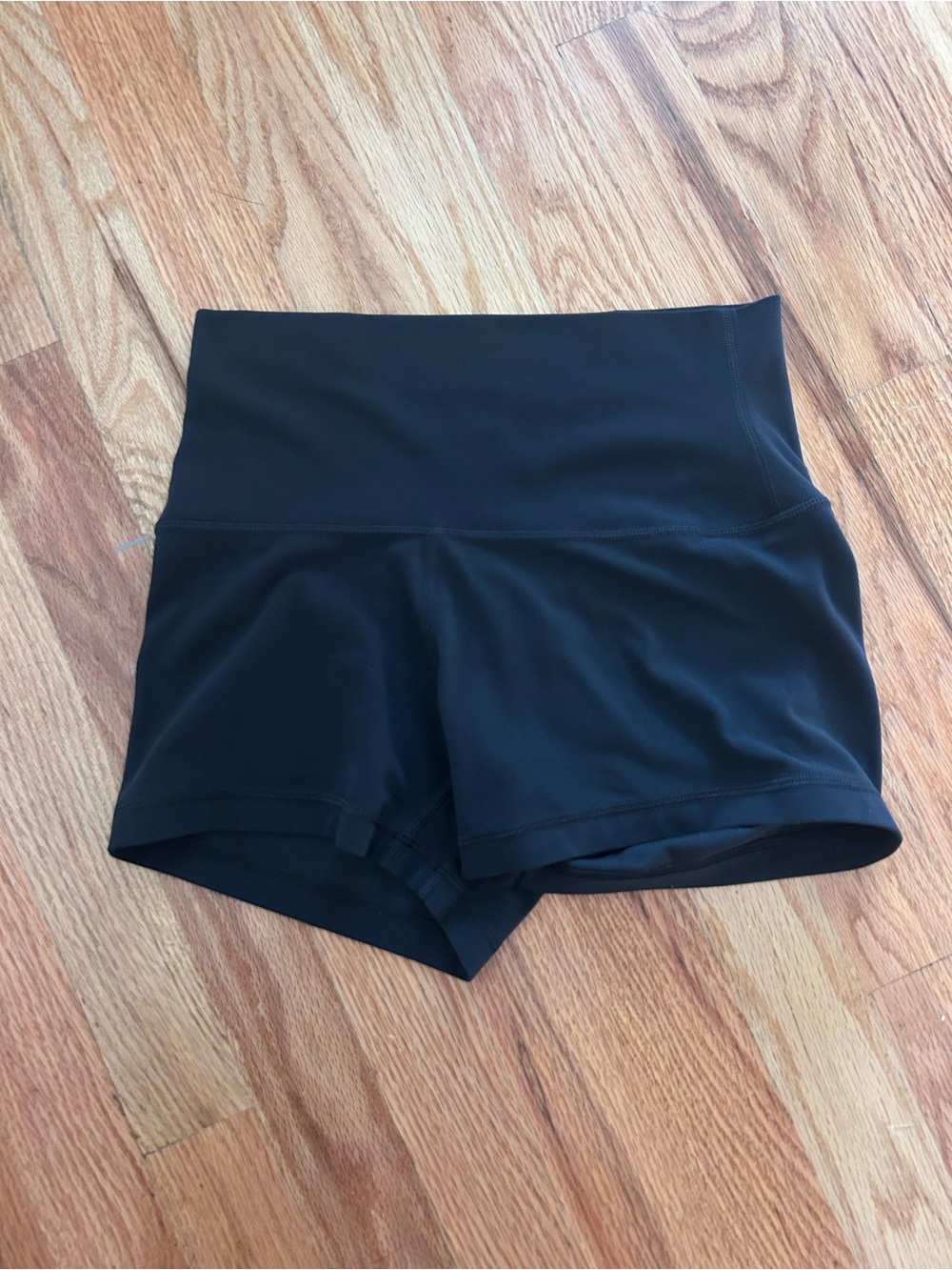 High-Waist Black Women's Active Shorts